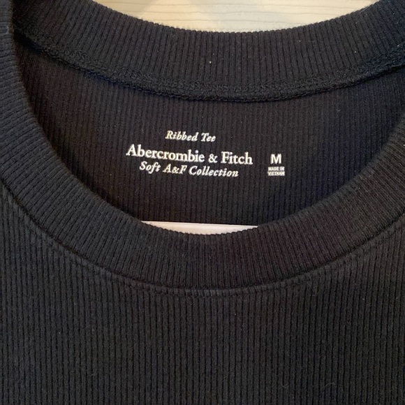 Abercrombie Cropped Ribbed Tee - Picture 2 of 2